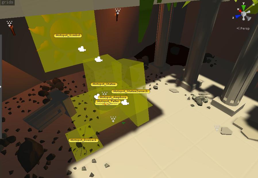 Debris and particle effects were added to the inside